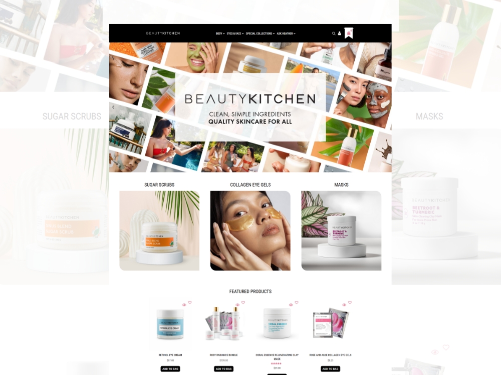 Beauty Kitchen - Skincare E-Commerce