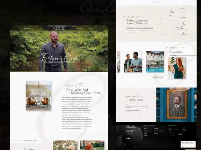 Chateau winery and restaurant website designed by iTech19