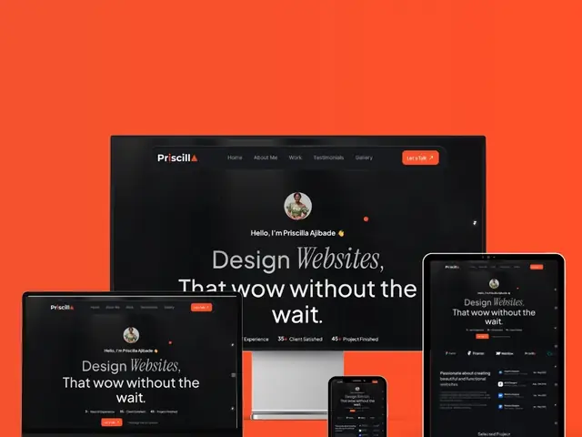 Priscilla personal portfolio website designed by iTech19